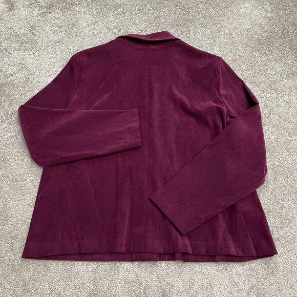 Briggs New York Shaket Shirt Jacket Womens Large Red Button Up Casual Workwear - Picture 2 of 10